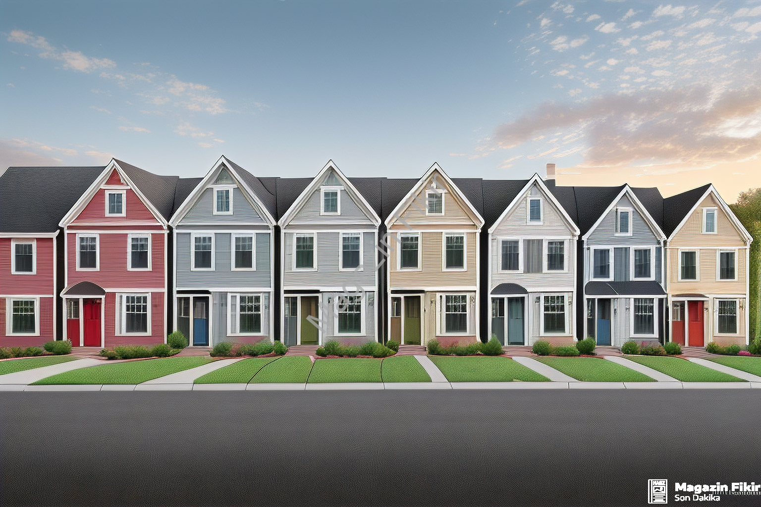 Polisan Dingin Gri ile Boyanmış Evler