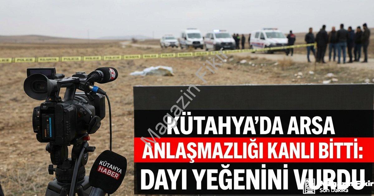 "Kütahya'da Arsa Anlaşmazlığı Kanlı Bitti: Dayı Yeğenini Vurdu" başlıklı haber için fotorealistik, p
