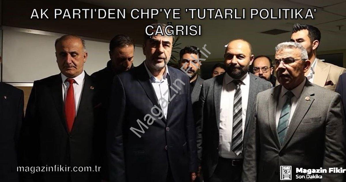 "AK Parti'den CHP'ye 'tutarlı politika' çağrısı" başlıklı haber için fotorealistik, profesyonel bir