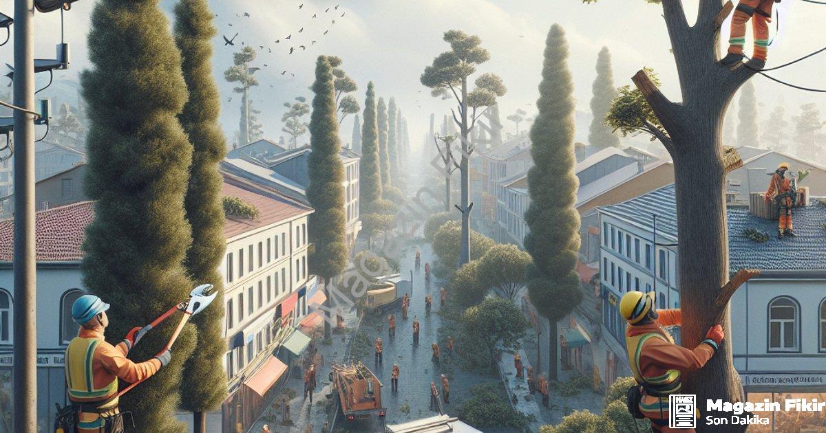 "Afyonkarahisar’da Ağaç Budama Çalışmaları İçin Önemli Uyarı" başlıklı haber için fotorealistik, pro