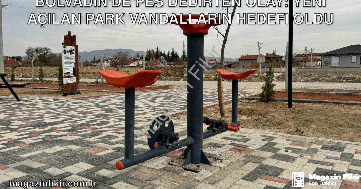 "Bolvadin'de Pes Dedirten Olay: Yeni Açılan Park Vandalların Hedefi Oldu" başlıklı haber için fotore