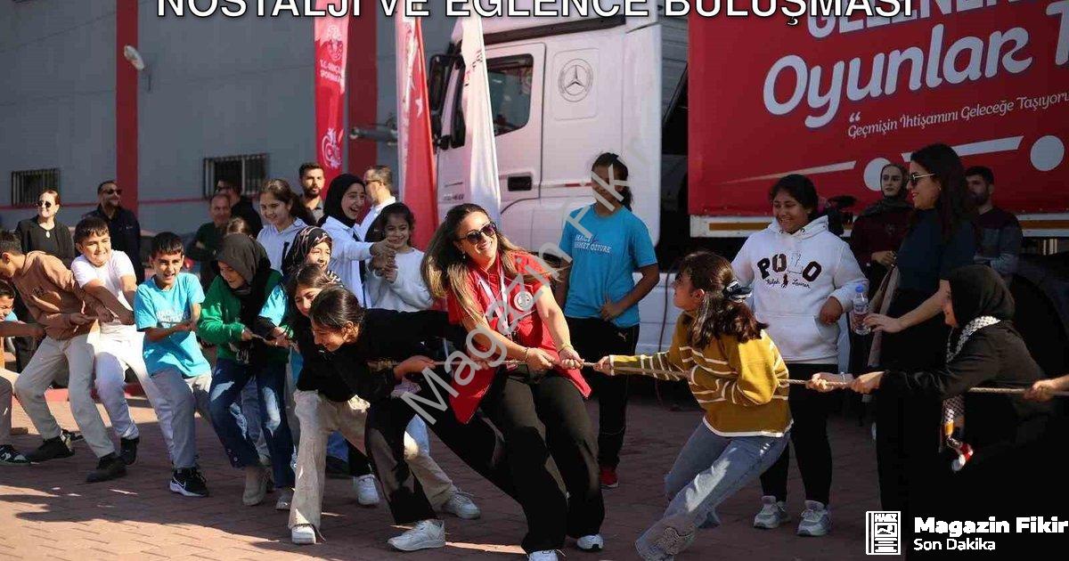 "Geleneksel Oyunlar Tırı Manisa’da: Nostalji ve Eğlence Buluşması" başlıklı haber için fotorealistik