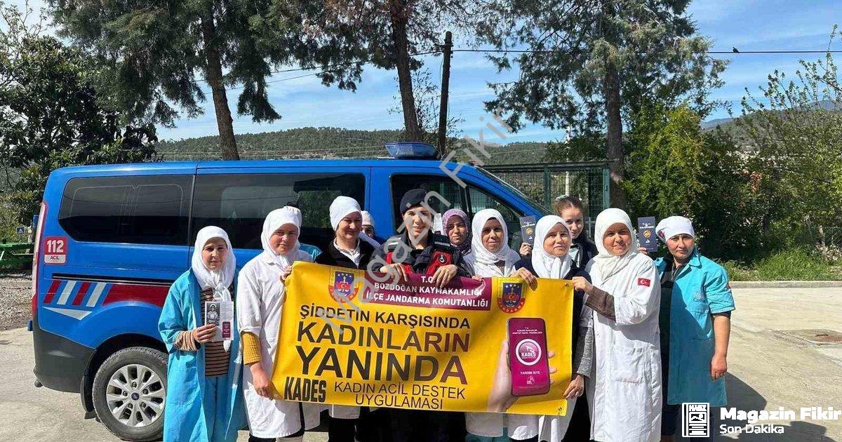 "Bozdoğan’da Güvenlik Güçlerinden Kadınlara KADES Eğitimi" başlıklı haber için fotorealistik, profes