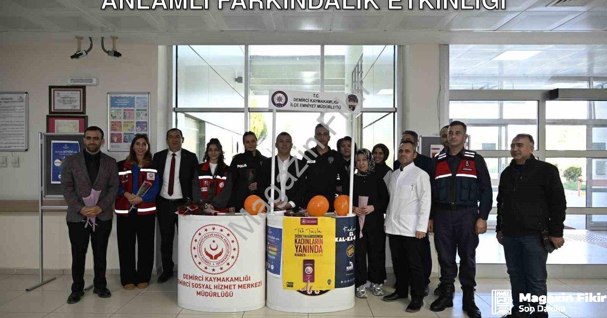 "Demirci'de Kadına Şiddetle Mücadele İçin Anlamlı Farkındalık Etkinliği" başlıklı haber için fotorea