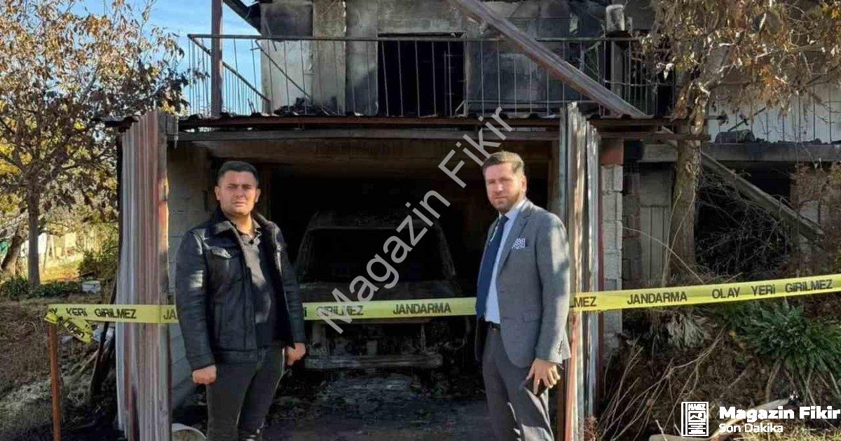 "Tavas Belediye Başkanı Kadir Tatık Yangınzede Aileyi Yalnız Bırakmadı" başlıklı haber için fotoreal