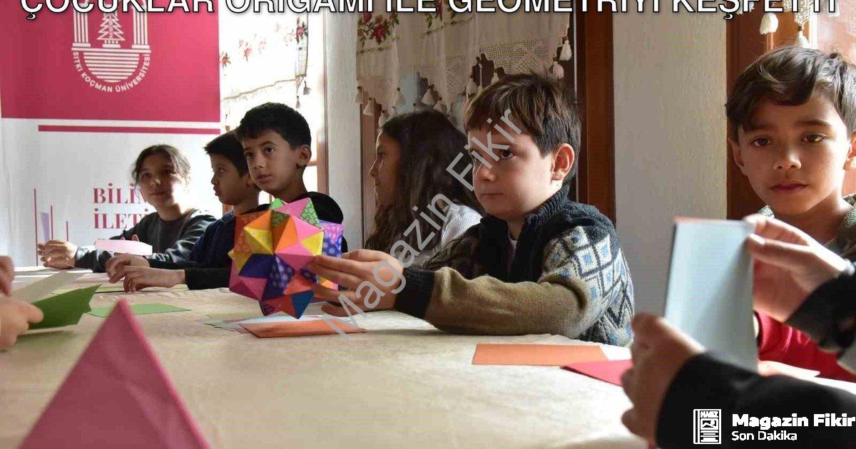 "MSKÜ’de Bilim ve Sanat Buluşması: Çocuklar Origami ile Geometriyi Keşfetti" başlıklı haber için fot