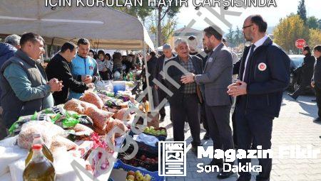 Tavas Belediye Başkanı Kadir Tatık Gazze İçin Kurulan Hayır Çarşısında