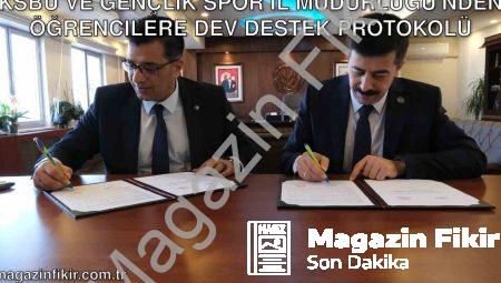 KSBÜ ve Gençlik Spor İl Müdürlüğü’nden Öğrencilere Dev Destek Protokolü