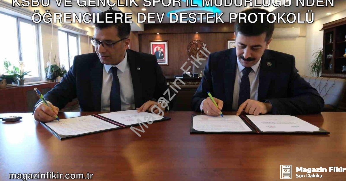 "KSBÜ ve Gençlik Spor İl Müdürlüğü'nden Öğrencilere Dev Destek Protokolü" başlıklı haber için fotore