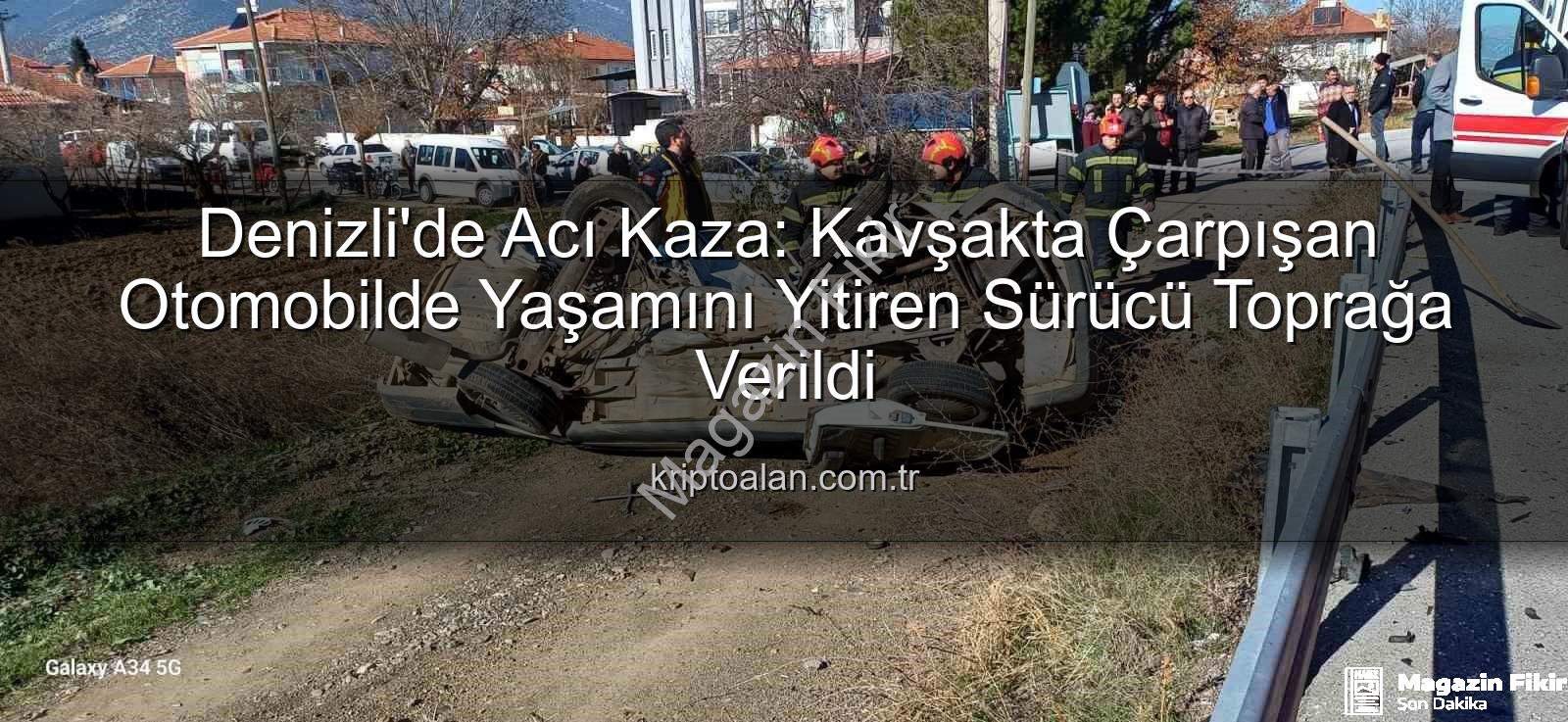 Denizli trafik kazası - Denizli'de Acı Kaza: Kavşakta Çarpışan Otomobilde Yaşlı Sürücü Hayatını Kaybetti