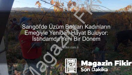 Sarıgöl’de Üzüm Bağları Kadınların Emeğiyle Yeniden Hayat Buluyor: İstihdamda Yeni Bir Dönem